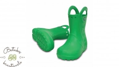 Crocs™ Kids' Handle It Rain Boot, Green 5