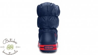 CrocsTM Kids' Winter Puff Boot, Dark blue/Red 4