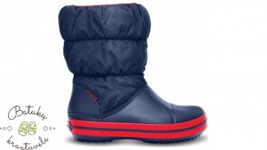 CrocsTM Kids' Winter Puff Boot, Dark blue/Red 2