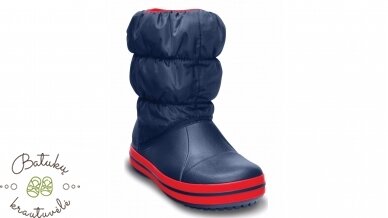 CrocsTM Kids' Winter Puff Boot, Dark blue/Red 3
