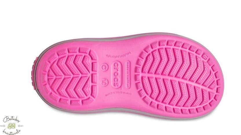 Crocs™ Kids' Winter Puff Boot, Electric Pink/Light Grey 6