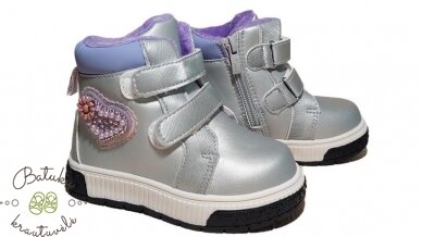 Flip aulinukai su širdele (21-26) Silver/Purple Flip aulinukai su širdele (21-26) Silver/Purple