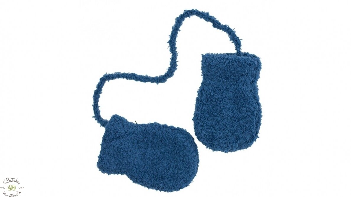 Frotinės kūdikių pirštinės, 10 cm, Dark blue 1 Frotinės kūdikių pirštinės, 10 cm, Dark blue 1