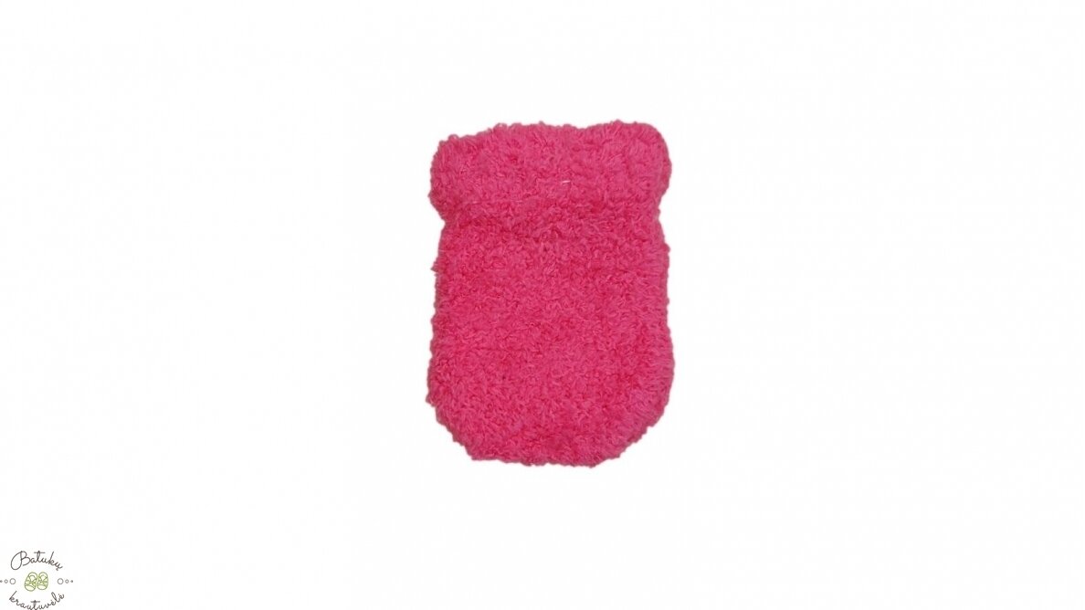 Frotinės kūdikių pirštinės, 10 cm, Dark pink Frotinės kūdikių pirštinės, 10 cm, Dark pink