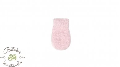 Frotinės kūdikių pirštinės, 10 cm, Pink