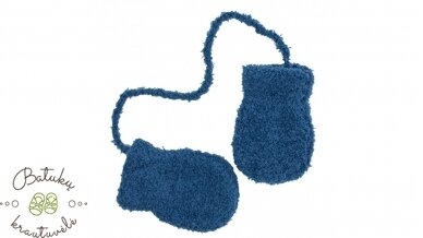 Frotinės kūdikių pirštinės, 9 cm, Dark blue 1 Frotinės kūdikių pirštinės, 9 cm, Dark blue 1