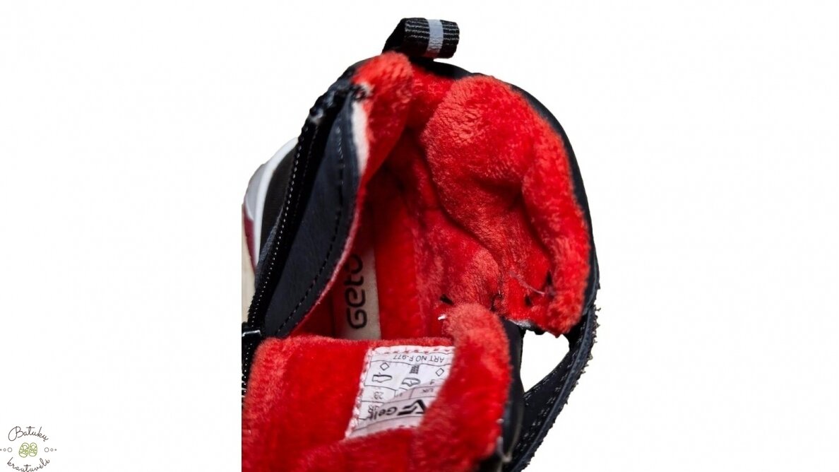 Gelteo aulinukai su raištelių imitacija  (23-28) Black/Red 4