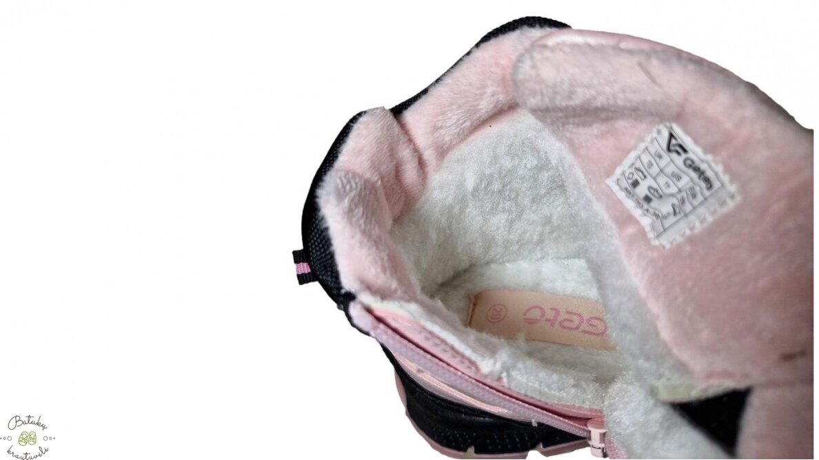 Gelteo batai su dviem lipukais (25-30) Black/Pink 4