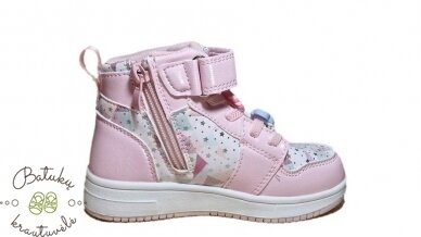 Gelteo aulinukai su raištelių imitacija (22-26) Pink 3