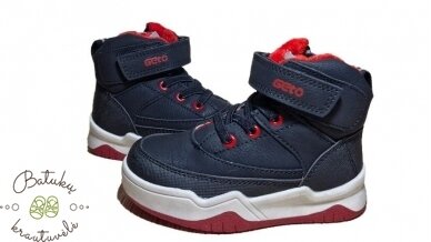 Gelteo aulinukai su raištelių imitacija  (23-28) Black/Red 1