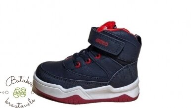 Gelteo aulinukai su raištelių imitacija  (23-28) Black/Red 2