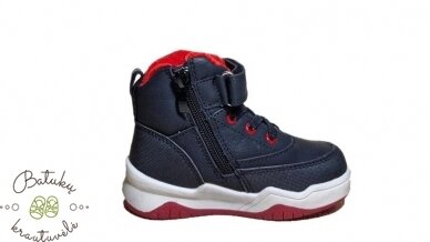 Gelteo aulinukai su raištelių imitacija  (23-28) Black/Red 3