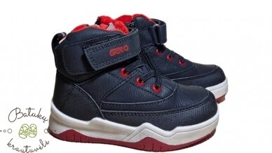 Gelteo aulinukai su raištelių imitacija  (23-28) Black/Red