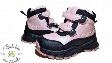 Gelteo batai su dviem lipukais (25-30) Black/Pink 1