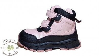 Gelteo batai su dviem lipukais (25-30) Black/Pink 2