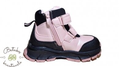 Gelteo batai su dviem lipukais (25-30) Black/Pink 3