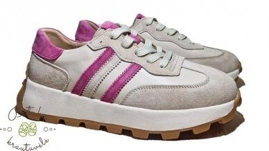 Getel odiniai laisvalaikio batai (36-41) Beige/Fuschia Getel odiniai laisvalaikio batai (36-41) Beige/Fuschia
