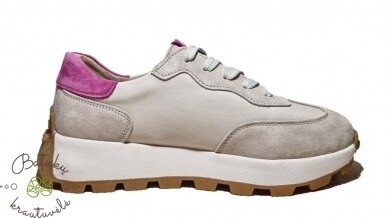 Getel odiniai laisvalaikio batai (36-41) Beige/Fuschia 3 Getel odiniai laisvalaikio batai (36-41) Beige/Fuschia 3
