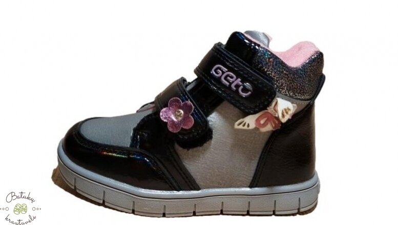 Gelteo aulinukai su drugeliu ir gėlyte (23-28) Black/Grey 2 Gelteo aulinukai su drugeliu ir gėlyte (23-28) Black/Grey 2