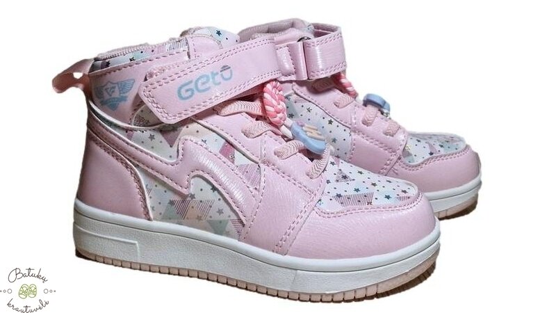 Gelteo aulinukai su raištelių imitacija (22-26) Pink