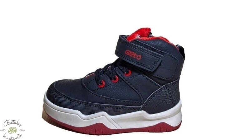 Gelteo aulinukai su raištelių imitacija  (23-28) Black/Red 2