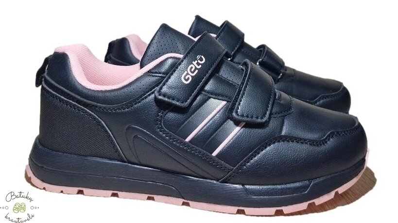 Gelteo kedukai su dviem lipukais (32-37) Black/Pink Gelteo kedukai su dviem lipukais (32-37) Black/Pink