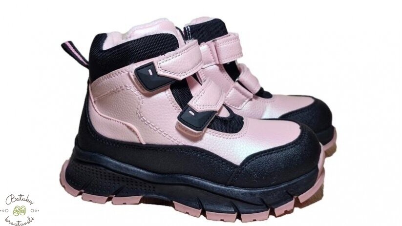 Gelteo batai su dviem lipukais (25-30) Black/Pink