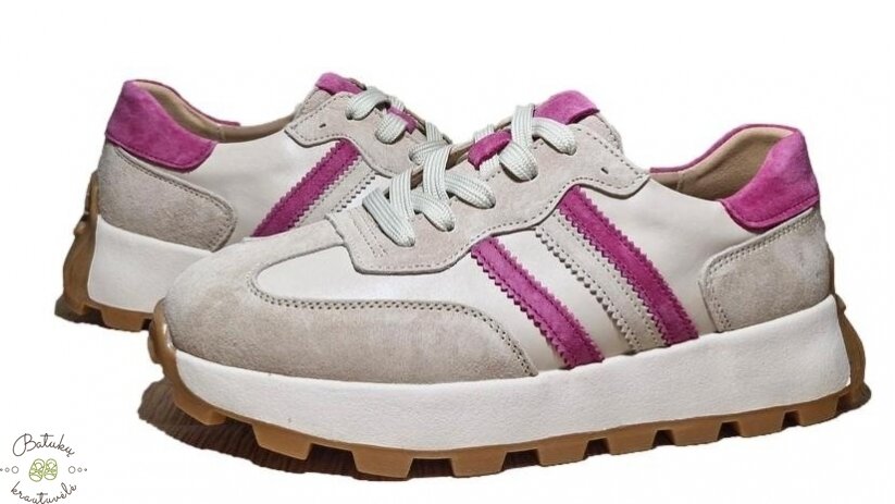 Getel odiniai laisvalaikio batai (36-41) Beige/Fuschia 1 Getel odiniai laisvalaikio batai (36-41) Beige/Fuschia 1