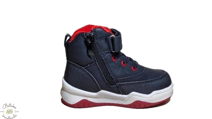 Gelteo aulinukai su raištelių imitacija  (23-28) Black/Red 3