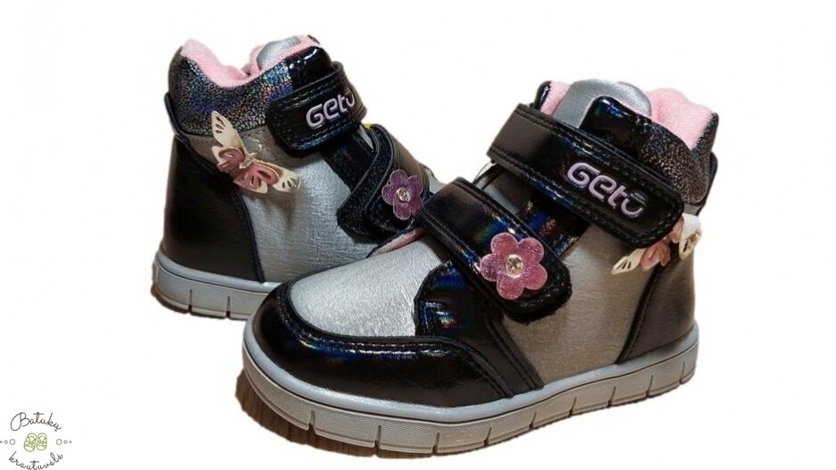 Gelteo aulinukai su drugeliu ir gėlyte (23-28) Black/Grey 1 Gelteo aulinukai su drugeliu ir gėlyte (23-28) Black/Grey 1