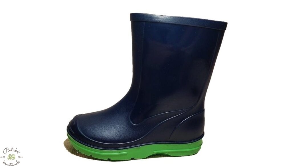 Guminiai batai (21-27) Navy/Green 2