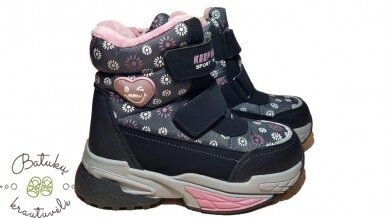 HT sniego batai su širdele (27-32) Grey HT sniego batai su širdele (27-32) Grey