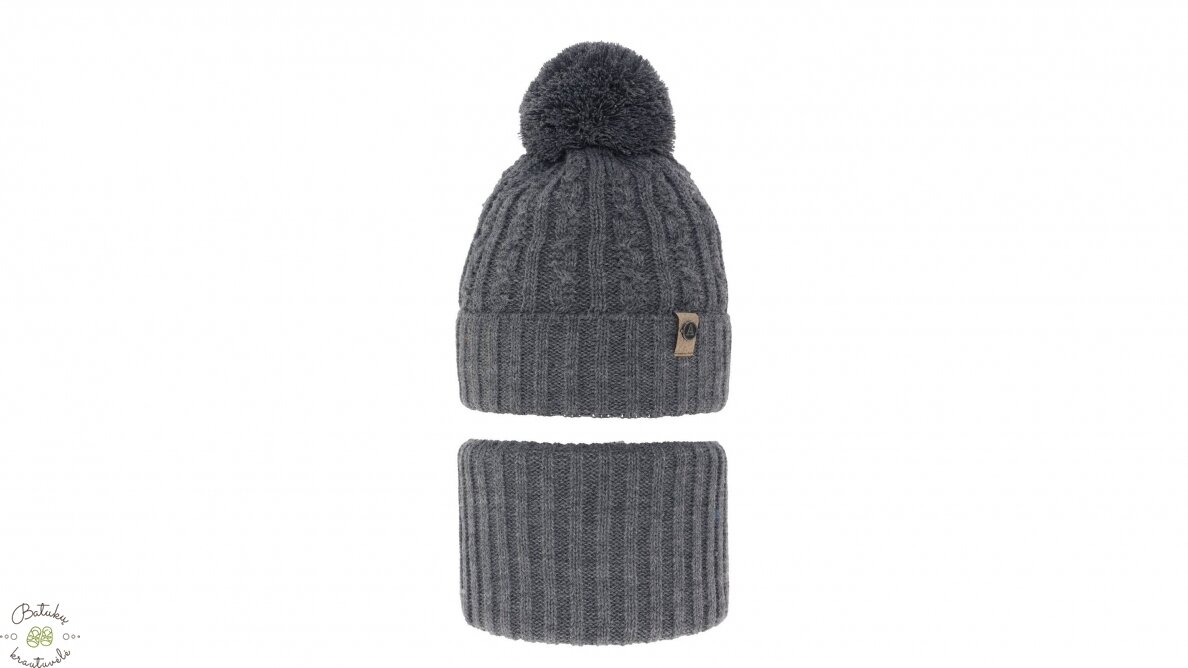 Kepurės ir movos komplektas, Almond, 52-54 cm Kepurės ir movos komplektas, Almond, 52-54 cm