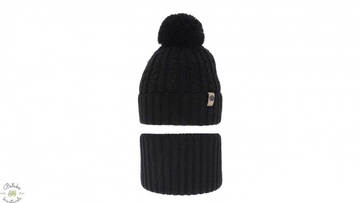 Kepurės ir movos komplektas, Almond, 52-54 cm Kepurės ir movos komplektas, Almond, 52-54 cm