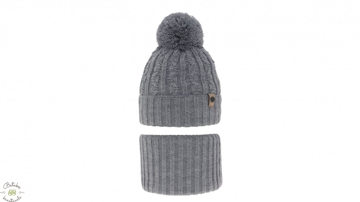 Kepurės ir movos komplektas, Almond, 52-54 cm Kepurės ir movos komplektas, Almond, 52-54 cm