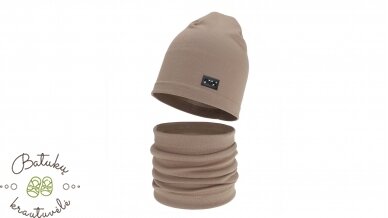 Kepurės ir movos komplektas, Trivon, 50-52 cm. Kepurės ir movos komplektas, Trivon, 50-52 cm.