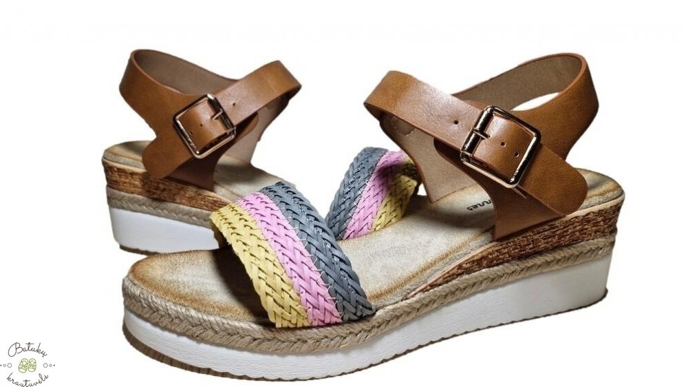Les Arlesiennes platforminės basutės (36-41) Yellow/Pink 1