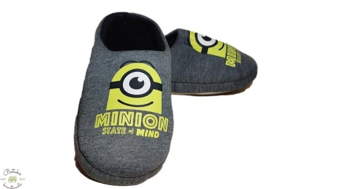 Leomil kambarinės šlepetės Minions (32-39) Black 1 Leomil kambarinės šlepetės Minions (32-39) Black 1