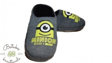Leomil kambarinės šlepetės Minions (32-39) Black 1 Leomil kambarinės šlepetės Minions (32-39) Black 1