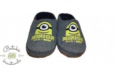 Leomil kambarinės šlepetės Minions (32-39) Black 2 Leomil kambarinės šlepetės Minions (32-39) Black 2