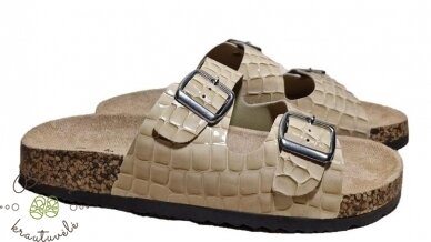 Les Arlesiennes moteriškos šlepetės su sagtimis (36-41) Beige Les Arlesiennes moteriškos šlepetės su sagtimis (36-41) Beige