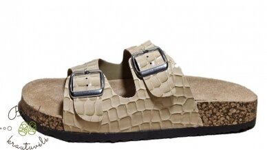 Les Arlesiennes moteriškos šlepetės su sagtimis (36-41) Beige 2 Les Arlesiennes moteriškos šlepetės su sagtimis (36-41) Beige 2