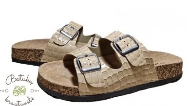 Les Arlesiennes moteriškos šlepetės su sagtimis (36-41) Beige 1 Les Arlesiennes moteriškos šlepetės su sagtimis (36-41) Beige 1