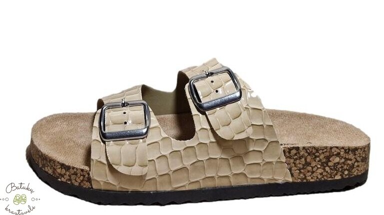 Les Arlesiennes moteriškos šlepetės su sagtimis (36-41) Beige 2 Les Arlesiennes moteriškos šlepetės su sagtimis (36-41) Beige 2