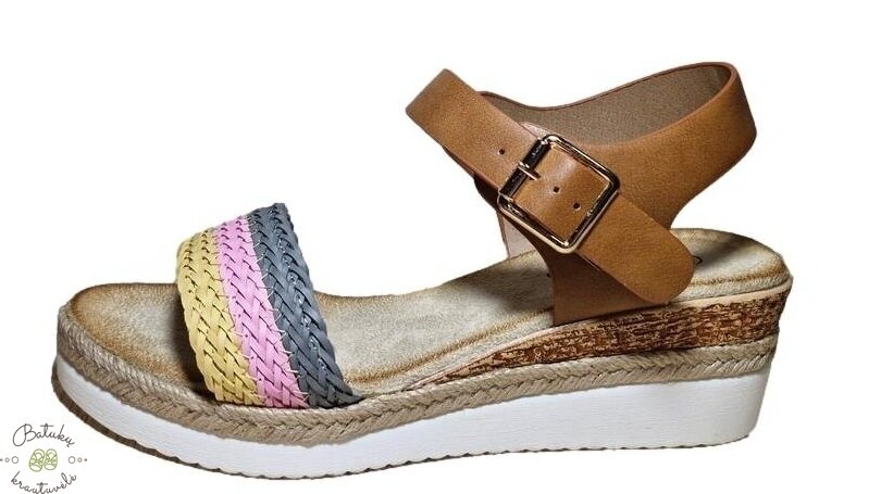 Les Arlesiennes platforminės basutės (36-41) Yellow/Pink 2
