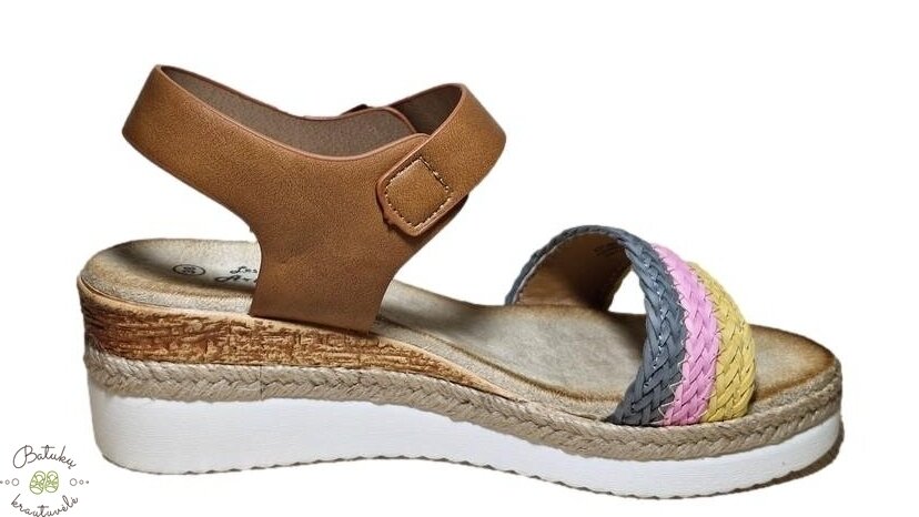 Les Arlesiennes platforminės basutės (36-41) Yellow/Pink 3