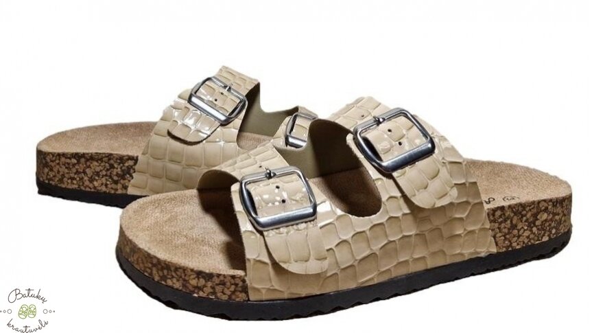 Les Arlesiennes moteriškos šlepetės su sagtimis (36-41) Beige 1 Les Arlesiennes moteriškos šlepetės su sagtimis (36-41) Beige 1