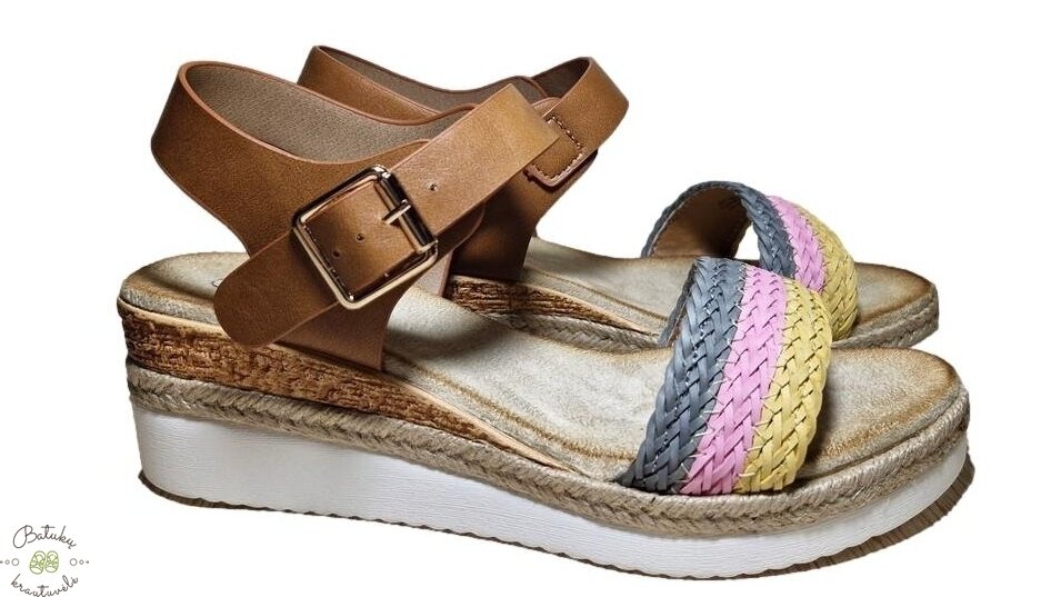 Les Arlesiennes platforminės basutės (36-41) Yellow/Pink