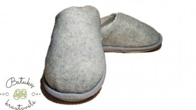 Moteriškos šlepetės (36-41) Light grey 1