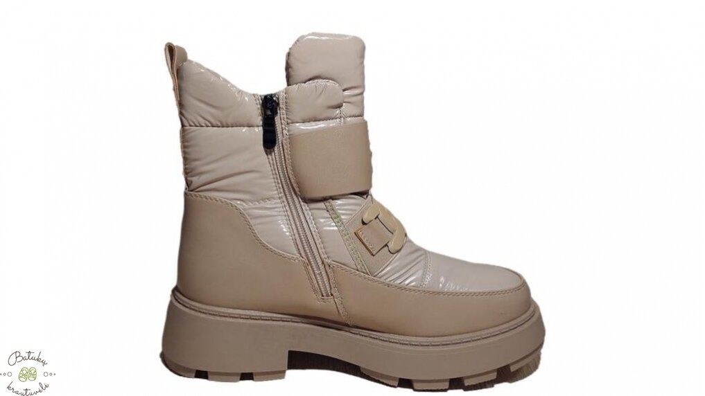 Purlina žieminiai batai su plačiu lipuku (36-41) Beige 3 Purlina žieminiai batai su plačiu lipuku (36-41) Beige 3